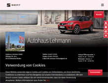 Tablet Screenshot of lehmann-seat.de